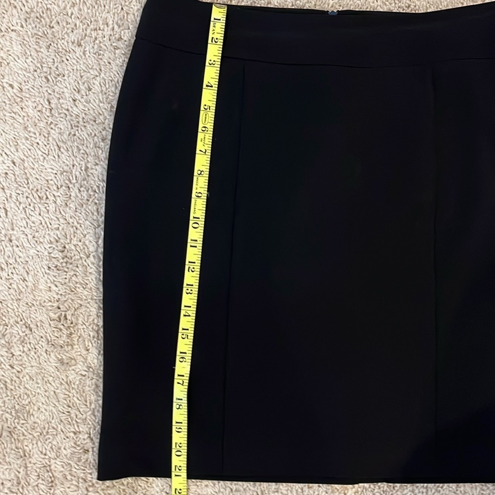George black straight black knee length skirt. Poly rayon bland w/some spandex - Picture 7 of 11
